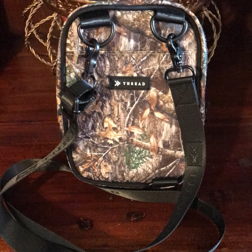 Thread & Supply Brown Green Camo Crossbody Bag